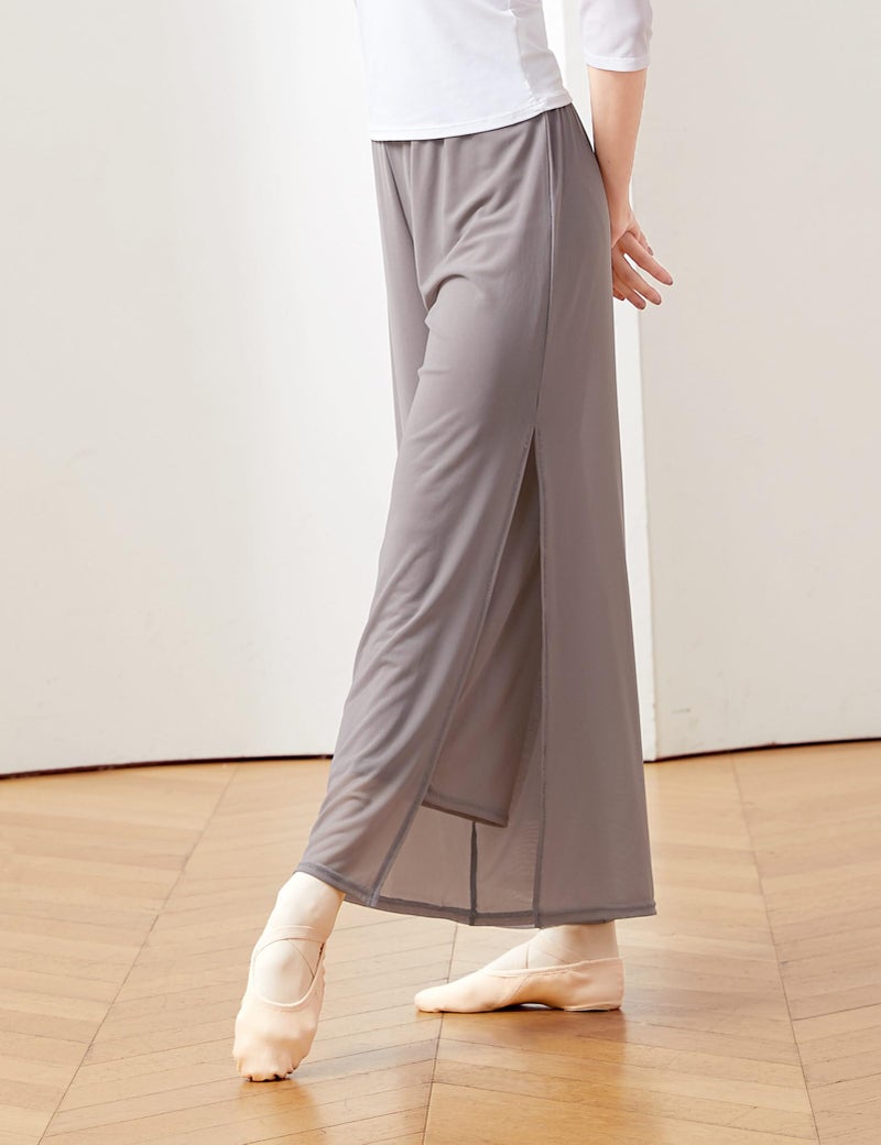 Daydance Grey Women Palazzo Pants for Dance, Wide Leg Lounge Wear - Image 3