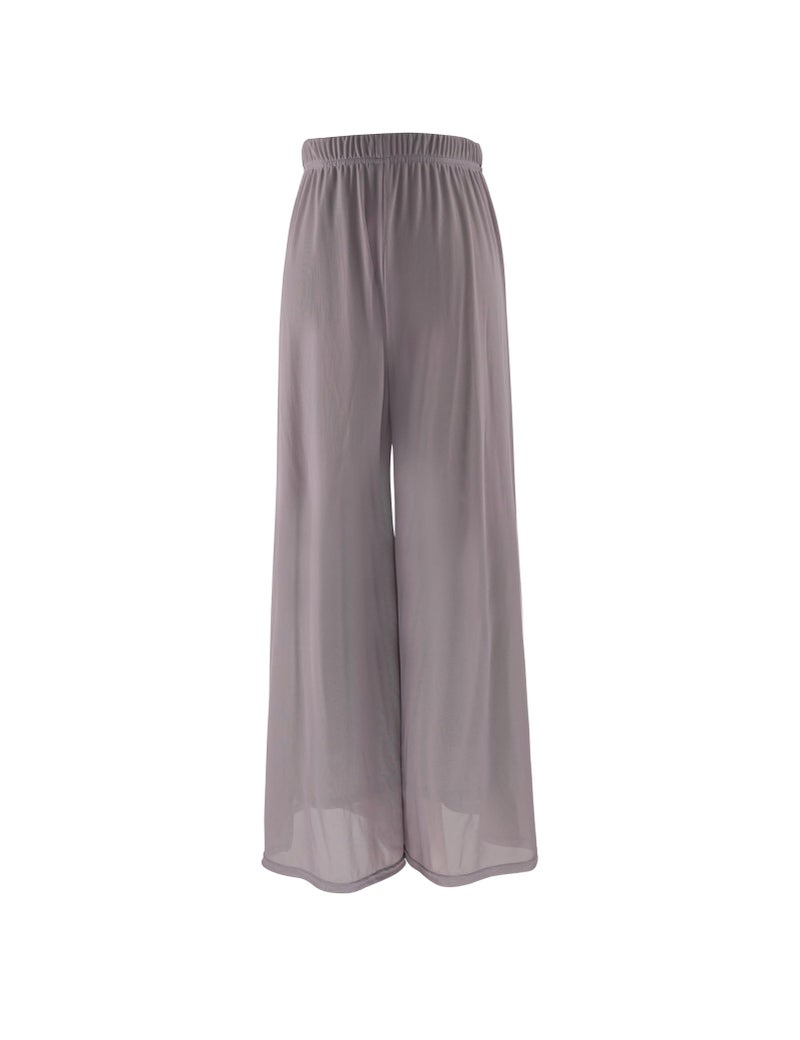 Daydance Grey Women Palazzo Pants for Dance, Wide Leg Lounge Wear - Image 4