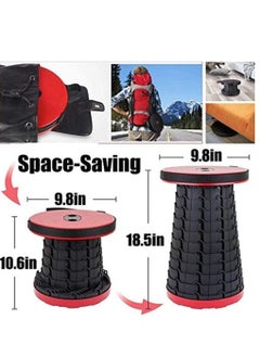 ELTRAZONE Retractable Folding Stools Portable Lightweight for Outdoor Traval Fishing Hiking Load 330lb  - Image 2