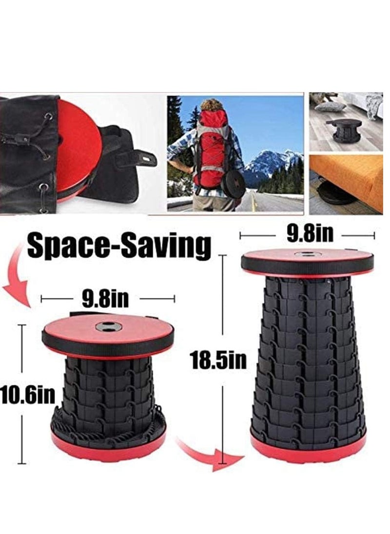 ELTRAZONE Retractable Folding Stools Portable Lightweight for Outdoor Traval Fishing Hiking Load 330lb  - Image 2
