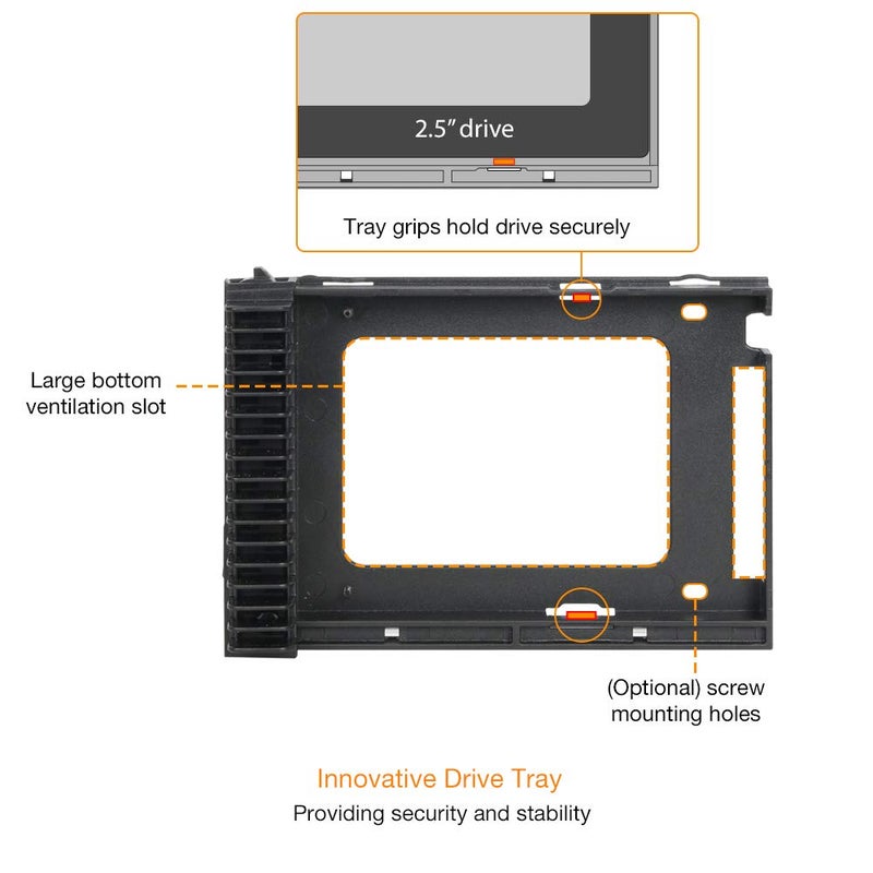 ICY DOCK 1 Bay 2.5 SAS/SATA HDD/SSD حاوية بدون أدوات للفتحة الخارجية 3.5" | ExpressCage MB741SP-B - Image 5