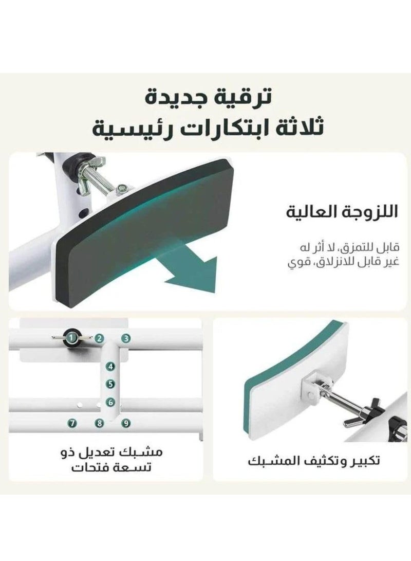 Fordeal Upgraded Toilet Safety Frame With Reinforced Support Safe and Strong for Elderly and Disabled With Adjustable Width Non-Slip Toilet Safety Handrail Enhances Stability and Comfort With 4 Suction Pads and Rotatable Clip - Image 5