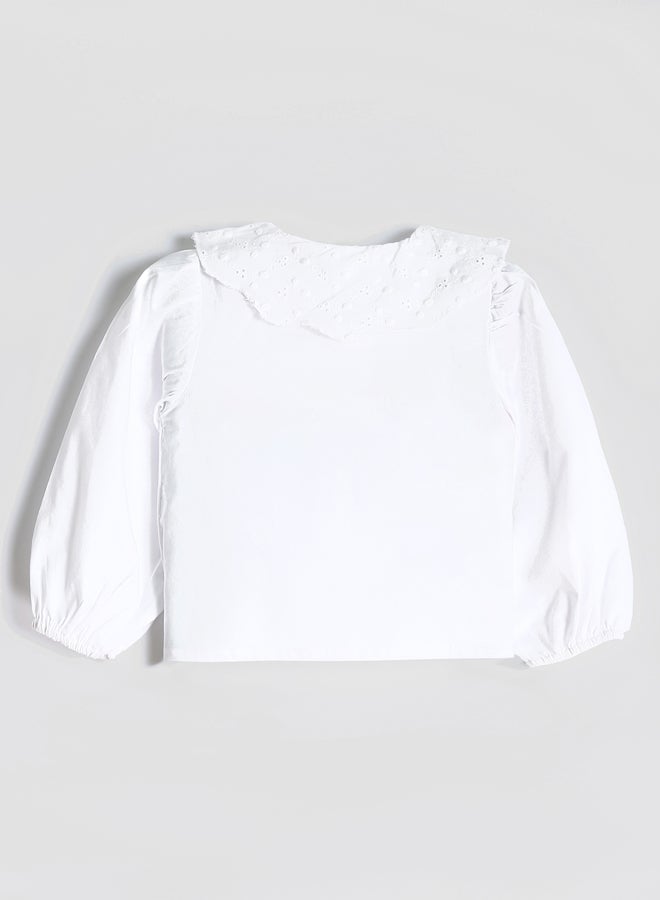 ال سي وايكيكي تيشيرت بناتي بياقة بيتر بان - Image 2