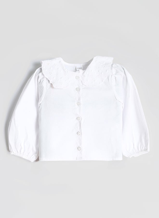 ال سي وايكيكي تيشيرت بناتي بياقة بيتر بان - Image 1