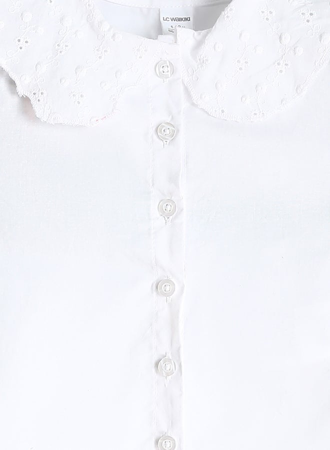 ال سي وايكيكي تيشيرت بناتي بياقة بيتر بان - Image 3