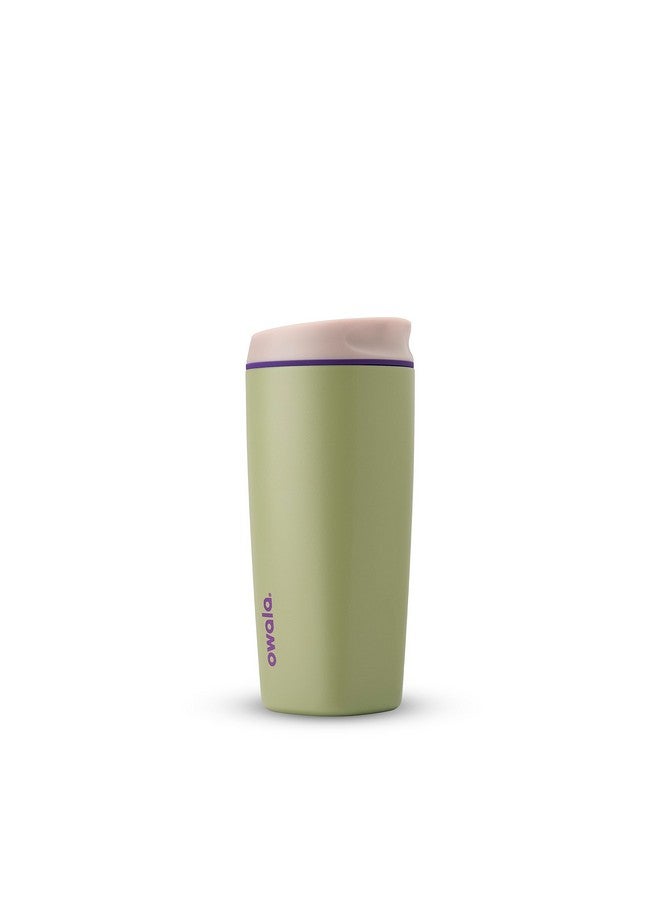 Owala Owala SmoothSip Insulated Stainless Steel Coffee Tumbler, Reusable Iced Coffee Cup, Hot Coffee Travel Mug, BPA Free, 10 oz, Pink (Watermelon Breeze)  - Image 1