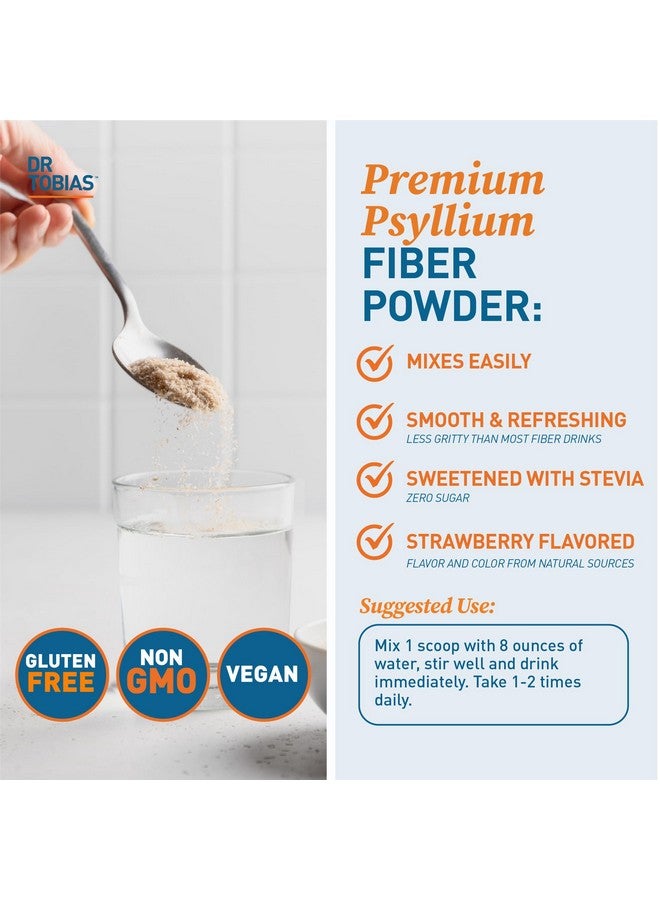 Dr. Tobias Dr. Tobias Colon Everyday Health - Gut Health for Women & Men - Psyllium Fiber Powder Drink with 4g Psyllium Husk Powder per Serving, Vegan, Gluten Free, Non-GMO, Strawberry Flavor, 60 Servings  - Image 4
