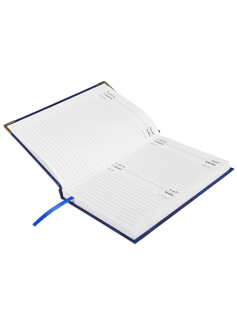 FIS FIS Diary 2025 Arabic/English (Saturday & Sunday Combined) A5, Blue - FSDI92AE25BL  - Image 2