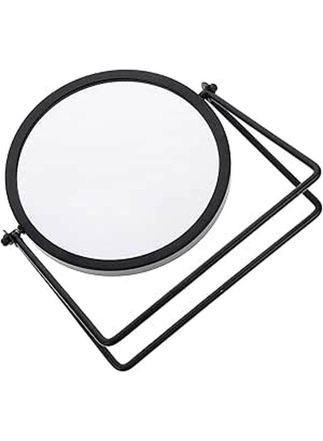 Black Swivel Makeup Mirror Desktop Vanity Mirror With 360 Rotation Compact Size - Image 1