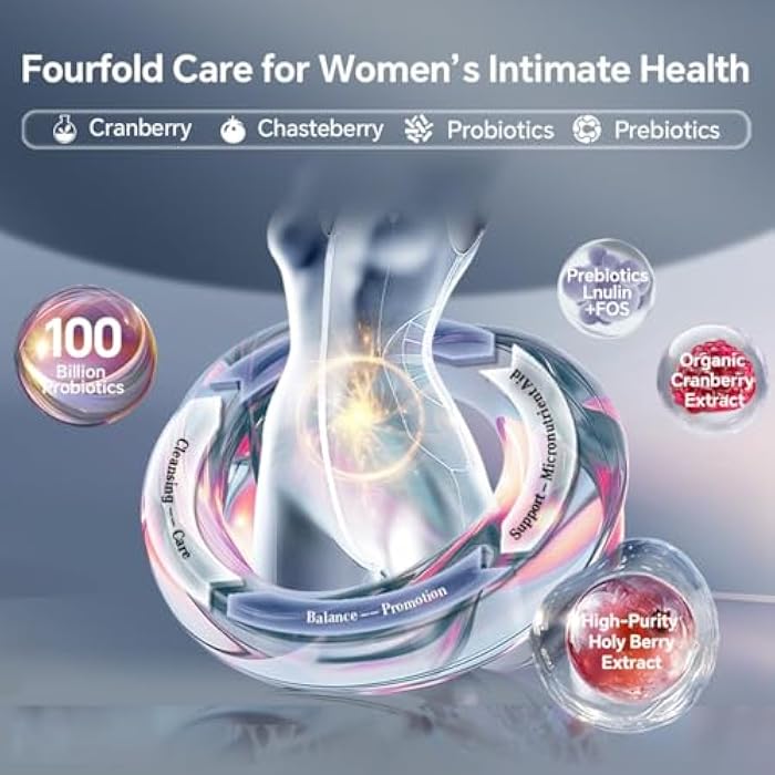 KTT Probiotics for Women, 100 Billion CFU, 11 Strains, Vaginal & Gut Health Support, Daily Feminine Microbiome Balance, Delayed Release, Shelf Stable, Non-GMO, Gluten Free, 60 Capsules - Image 2