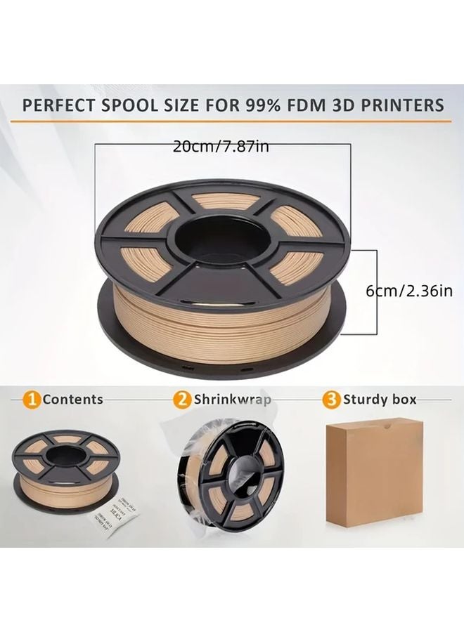 PETG Imitation Wood Filament 1.75mm 1kg Spool For FDM 3D Printers - Image 4