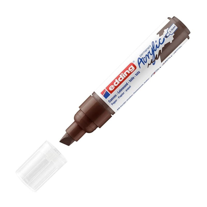 edding 5000 acrylic marker broad brown 1 waterproof acrylic paint marker chisel nib 510 mm acrylic paint pen for drawing on canvas art paper and wood acrylic markers for pebbles