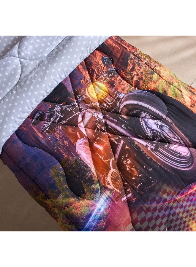 Home Box Gaming Biker 2-Piece Single Microfibre Comforter Set 220 x 135 cm  - Image 4