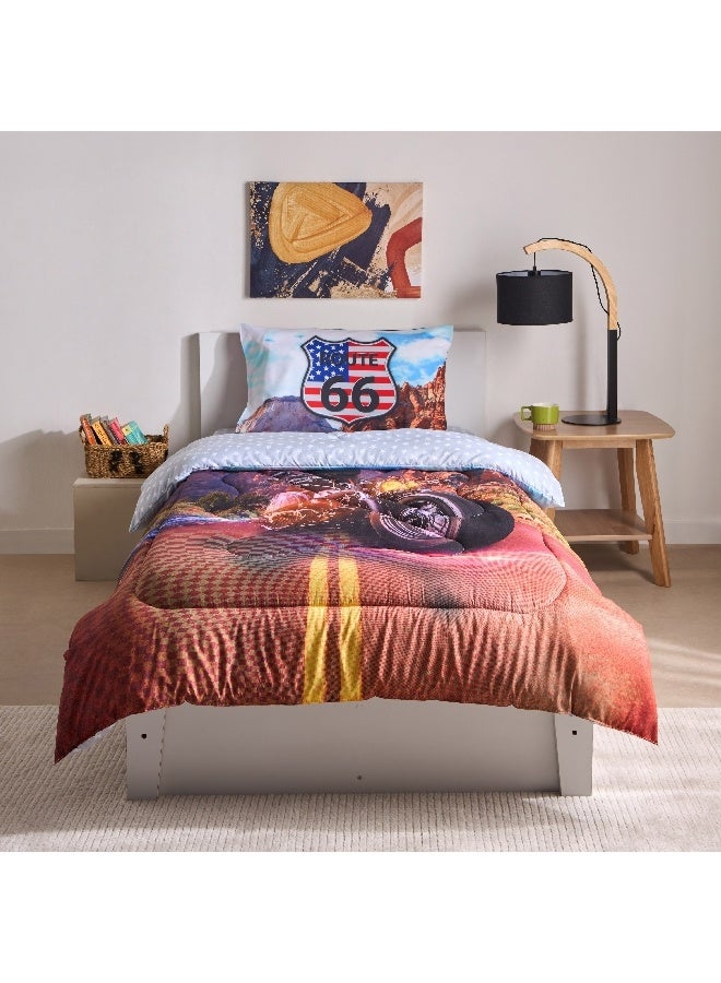 Home Box Gaming Biker 2-Piece Single Microfibre Comforter Set 220 x 135 cm  - Image 3