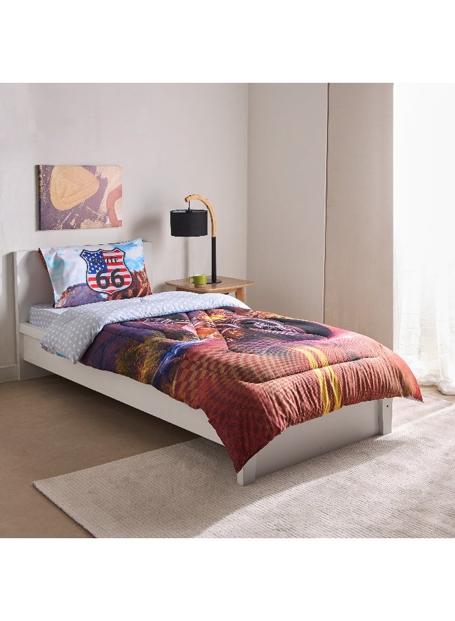 Home Box Gaming Biker 2-Piece Single Microfibre Comforter Set 220 x 135 cm - Image 2