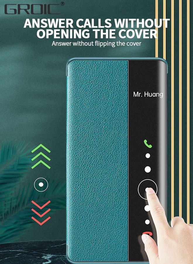GROIC Compatible with Huawei P60/P60Pro 6.67" Phone Case with Camera Lens Protector, Magnetic Closure, Viewing Windows and Stand Function Wallet Flip Cover Pouch PU Leather Flip Phone Case  - Image 4