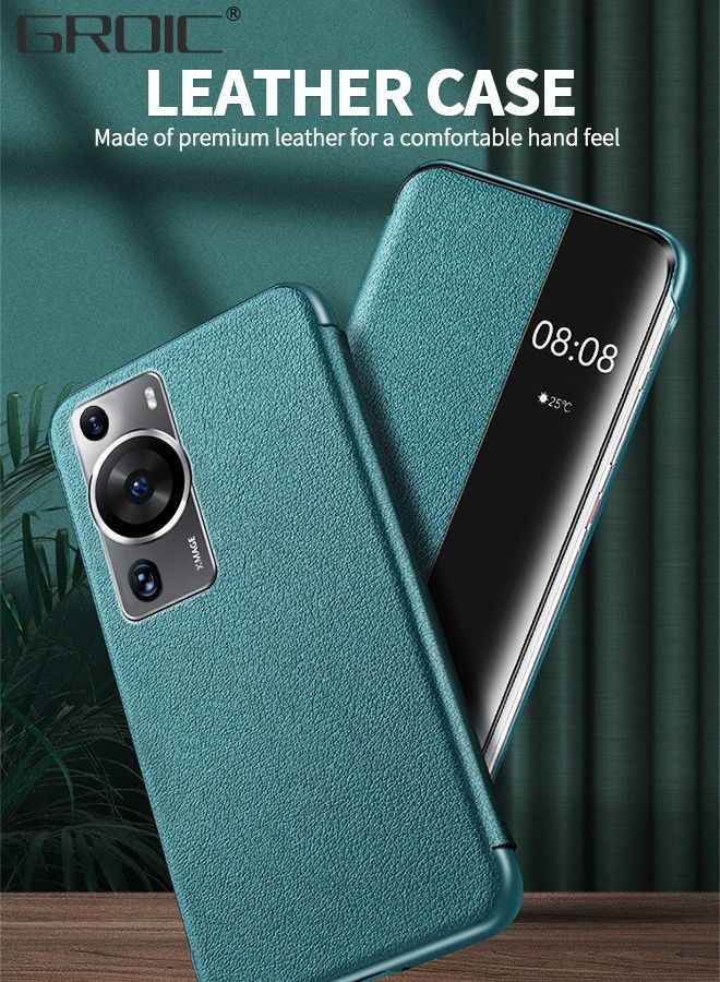 GROIC Compatible with Huawei P60/P60Pro 6.67" Phone Case with Camera Lens Protector, Magnetic Closure, Viewing Windows and Stand Function Wallet Flip Cover Pouch PU Leather Flip Phone Case  - Image 2