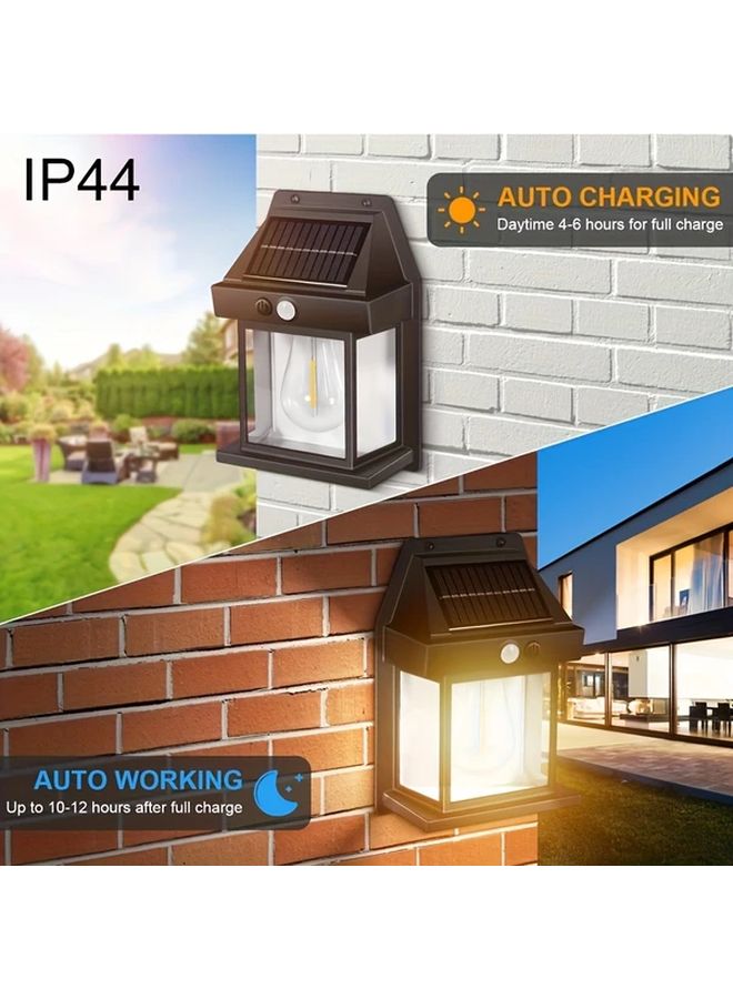 4 Pack Solar Wall Lights Motion Sensor Outdoor 3 Modes Weather Resistant Garden - Image 4