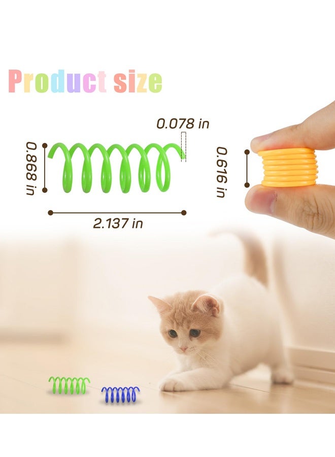 12Pcs Cat Spiral Spring Toys Colorful Durable Plastic Springs Cat Creative Interactive Toy for Swatting Biting Hunting Kitten Toys to Kill Time Release Nervousness and Keep Fit - Image 2