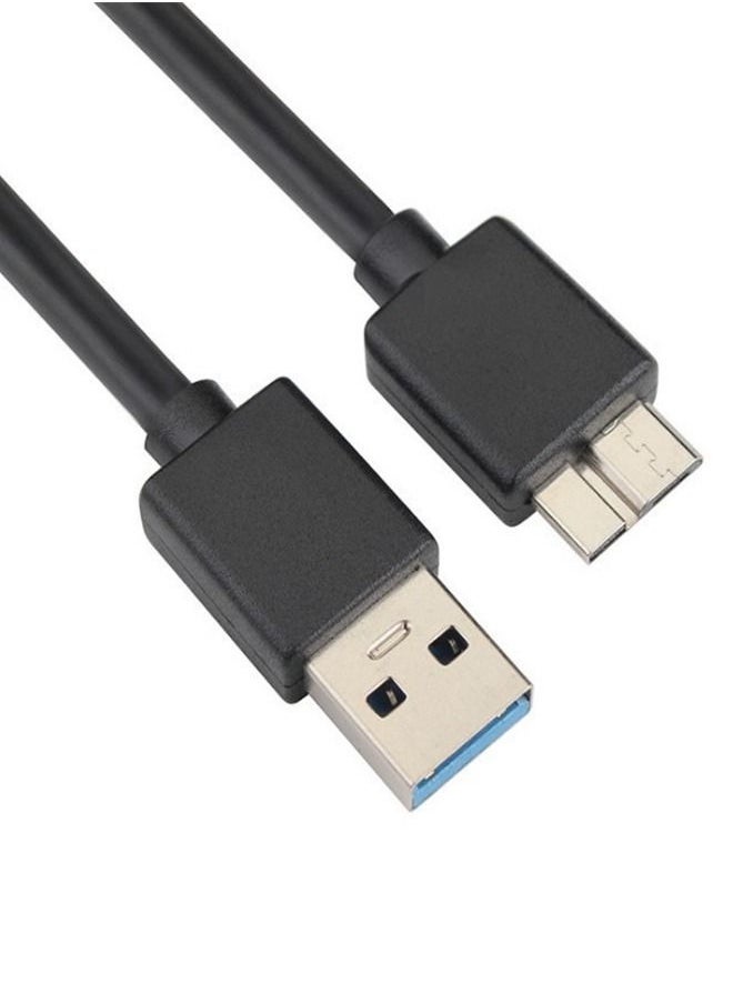 Ant - USB3.0 Mobile HDD Data Cable, High Speed Transmission Cord, Suitable for Seagate, Toshiba, Samsung, Western Digital Mobile Hard Drives (Black, 1 Meter) - Image 1