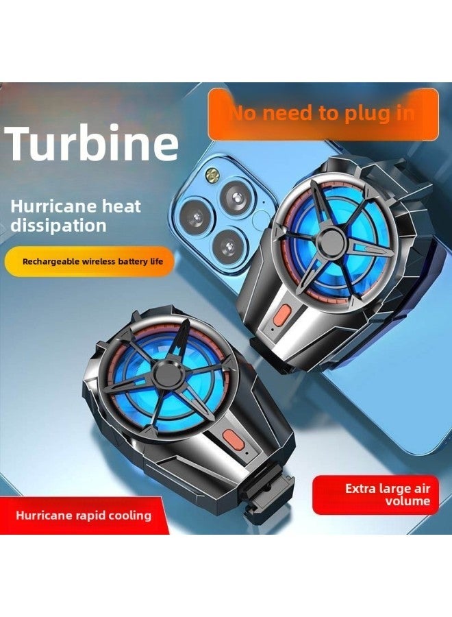 Mobile Phone Radiator Cooling Artifact Fan Water Back Clip For AppleLive Special Black Shark IQOO-Color:Electroplated Silver 【rechargeable Model Air Cooling】 Silent And Strong Wind Portable Battery - Image 1