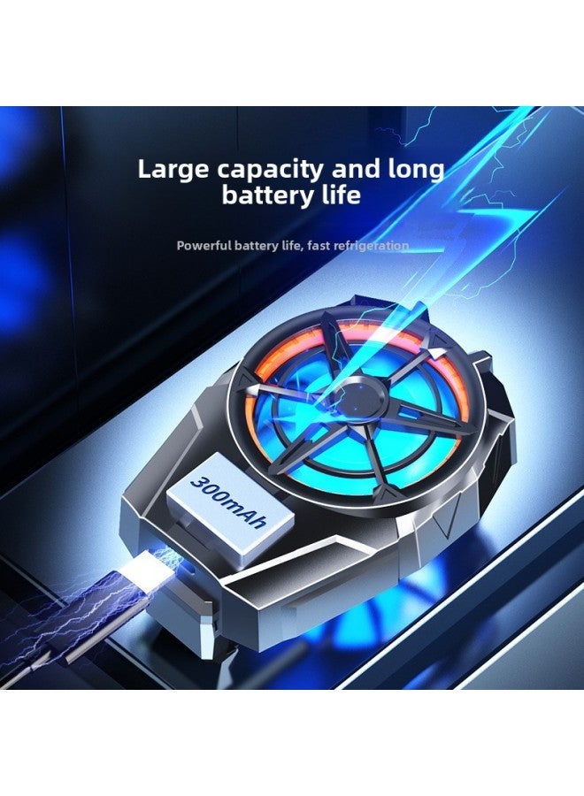 Mobile Phone Radiator Cooling Artifact Fan Water Back Clip For AppleLive Special Black Shark IQOO-Color:Electroplated Silver 【rechargeable Model Air Cooling】 Silent And Strong Wind Portable Battery - Image 3