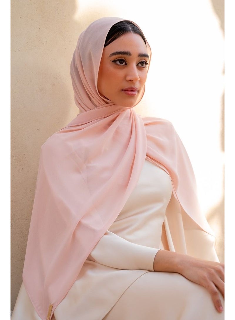 BHNS Fixed veil, Pink color and multiple plain colors VIP- Chiffon veil suitable for-Abaya-Clothing-Hijab Lightweight luxury abaya Islamic women's scarf medium shawl with high quality  - Image 1