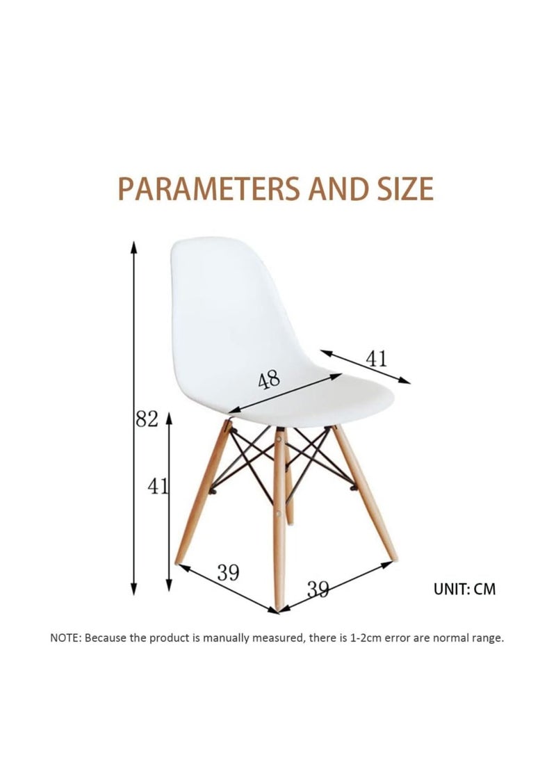 Generic - Modern Dining Chair Dining Side Chairs, Simple Office Chair, Lounge Shell Chair, Eames Style Chair, with Wooden Legs and Plastic Seat - Image 1