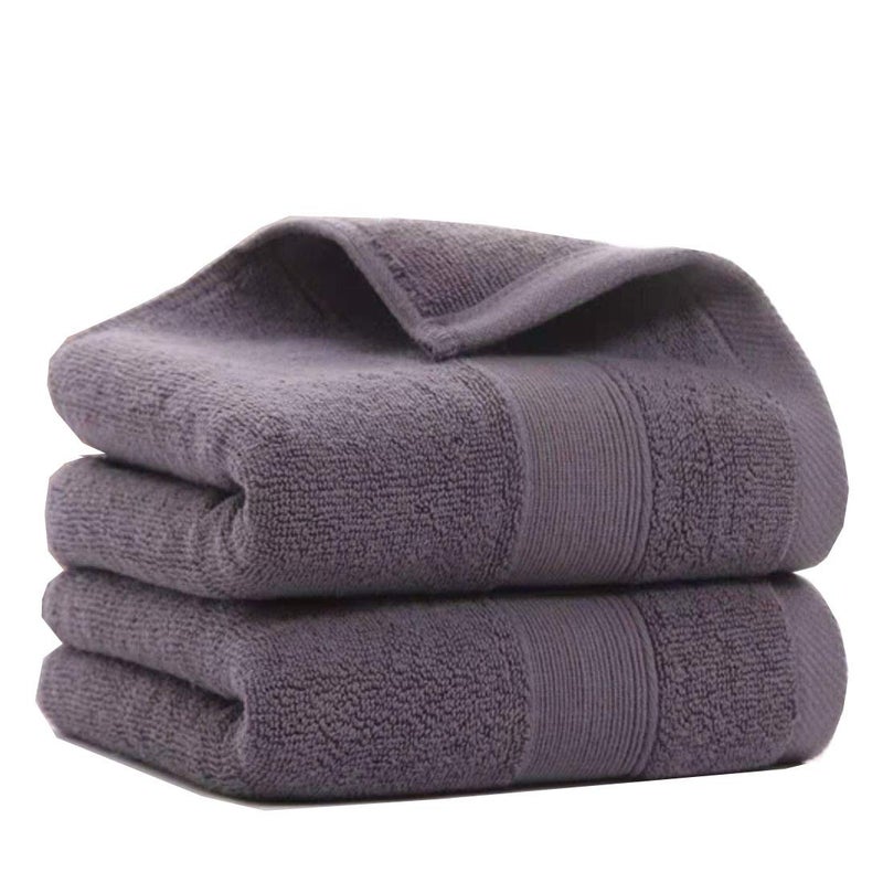 LRUUIDDE Bathroom Hand Towels 2 Set Cotton Hand Towel for Bath Hand Face Kitchen Super Soft Highly Absorbent Machine Washable Size 14 x 30 Gray