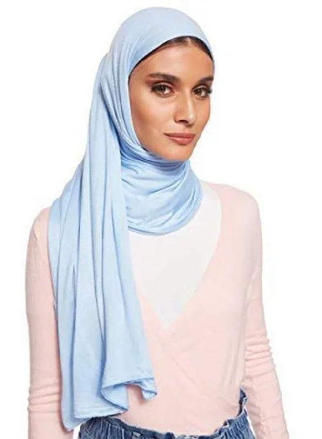 SHOPI حجاب جيرسي ستريتش أزرق فاتح - Image 1