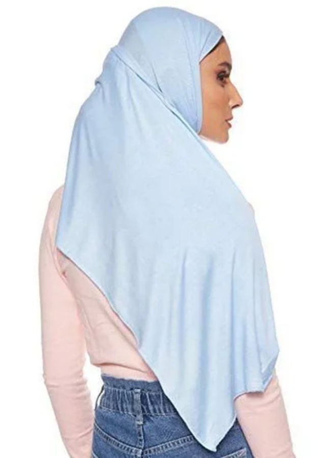 SHOPI حجاب جيرسي ستريتش أزرق فاتح - Image 4