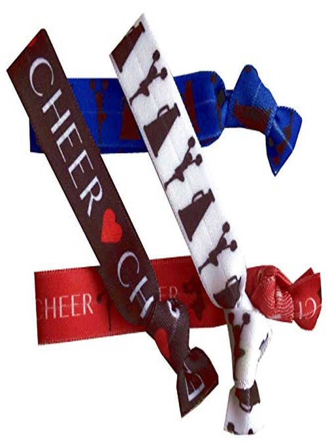 Sportigift 8 Piece Cheerleading Hair Elastic Set Accessories For Cheerleaders, Cheer Coaches, Stunt Partners, Cheer Teams, Cheer Classmates And Friends, Women, Girls Made In The Usa - Image 2