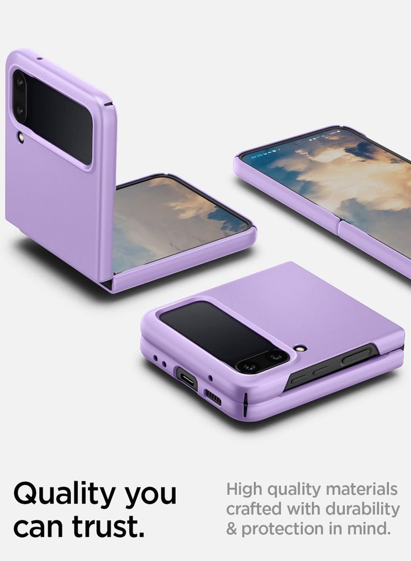 Spigen Air Skin Case Cover For Samsung Galaxy Z Flip 4 (2022) - Rose Purple - Image 2