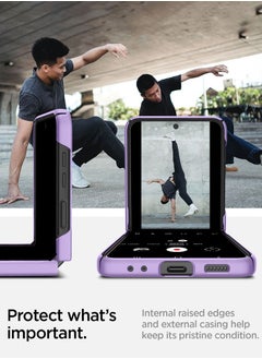 Spigen Air Skin Case Cover For Samsung Galaxy Z Flip 4 (2022) - Rose Purple  - Image 4