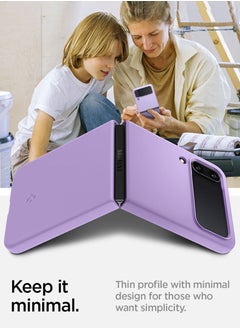 Spigen Air Skin Case Cover For Samsung Galaxy Z Flip 4 (2022) - Rose Purple  - Image 5