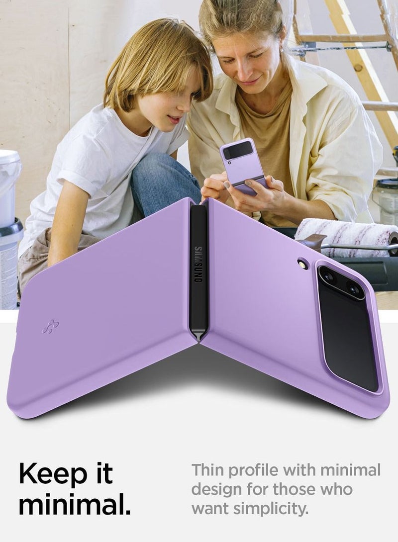 Spigen Air Skin Case Cover For Samsung Galaxy Z Flip 4 (2022) - Rose Purple - Image 5