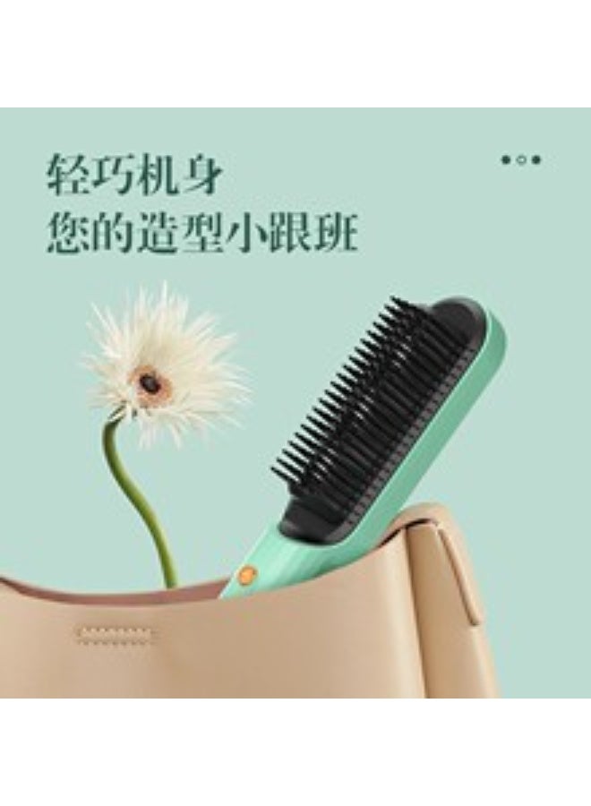 Cross-border hot-selling straightening comb, dual-use for straightening and curling hair, inner opening for bangs, styling, and adding volume. Amazon electric hot comb. - Image 3