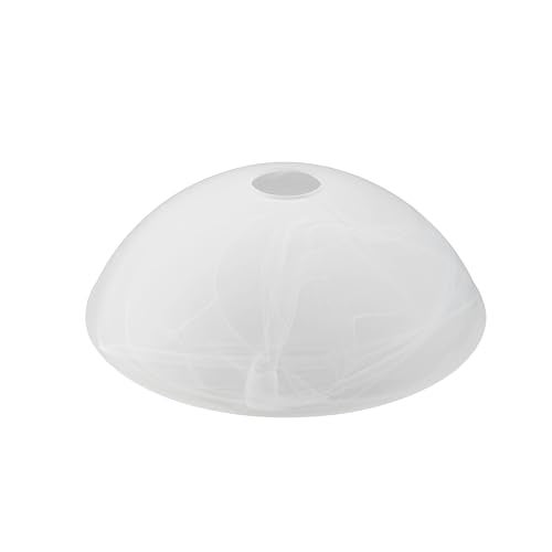 Aspen Creative 23514-11, Alabaster Replacement Glass Shade for Medium Base Socket Torchiere Lamp, Swag Lamp, Pendant and Island Fixture. 9-7/8" Diameter x 3-3/8" High. - Image 3