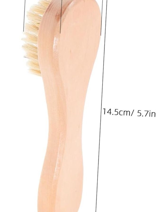 Wooden Handle Facial Cleansing Brush 5 Pack Soft Bristle Deep Cleansing Travel Friendly Face Scrubber - Image 2