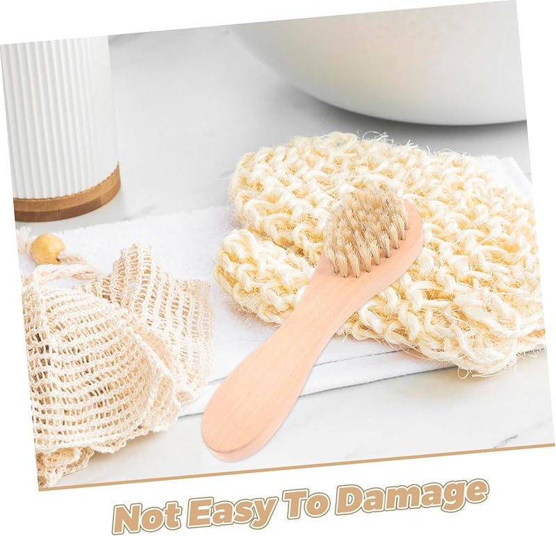 Wooden Handle Facial Cleansing Brush 5 Pack Soft Bristle Deep Cleansing Travel Friendly Face Scrubber - Image 3