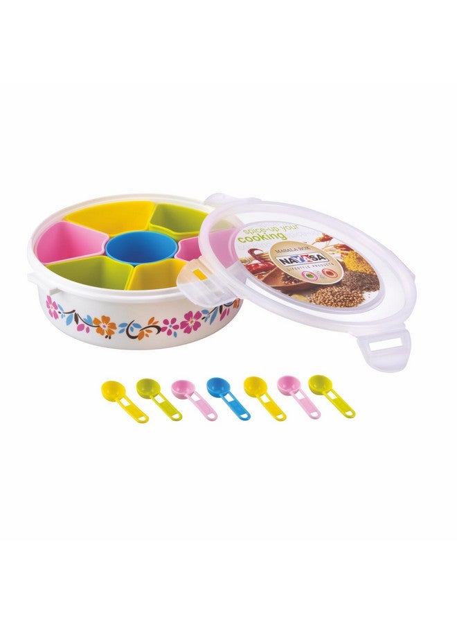Nayasa Plastic Printed Masala Box | Masala Box For Kitchen | Plastic Masala Dabba | Multicolor - Image 2