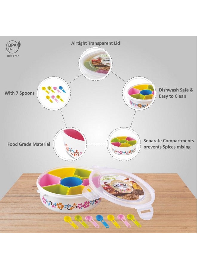 Nayasa Plastic Printed Masala Box | Masala Box For Kitchen | Plastic Masala Dabba | Multicolor - Image 3