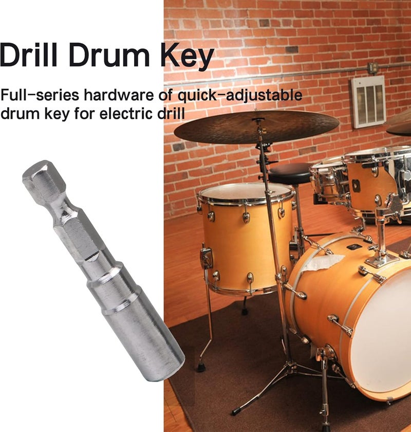 VUFVOID 1 Pack Head Replacement Drill Drum Key for Super-fast Tuning Silver - Image 1