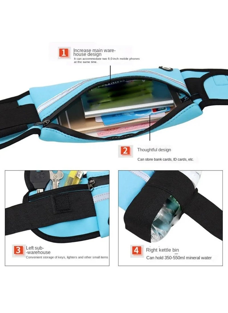 ELIKLIV - Sports Essentials Multi-functional Sports Belt Bag - Waterproof, fashionable, beautiful, widely applicable, running, hiking, diving, adjustable belt, comfortable and portable to enhance the sports experience, intimate design high-performance to help sports - Image 1