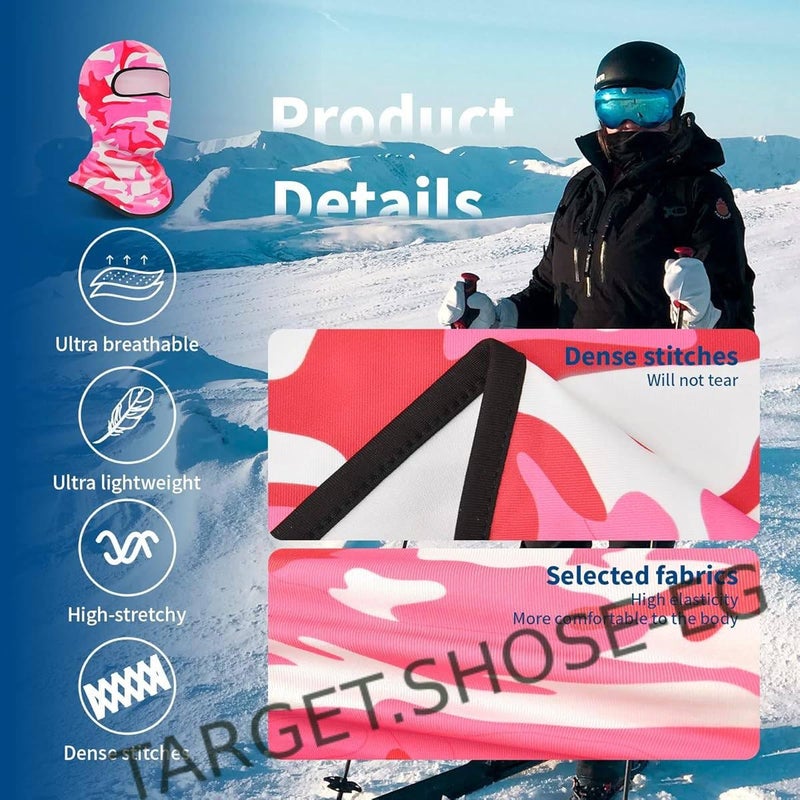 Generic Unisex-Adults Camouflage Tactical Mask - OneSize (Pink) - Image 4