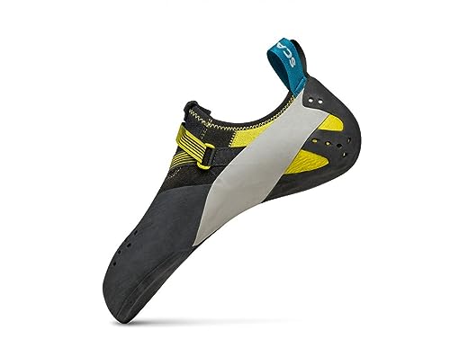 SCARPA Men's Veloce Rock Climbing Shoes for Gym Climbing - Black/Yellow - 8-8.5 - Image 4