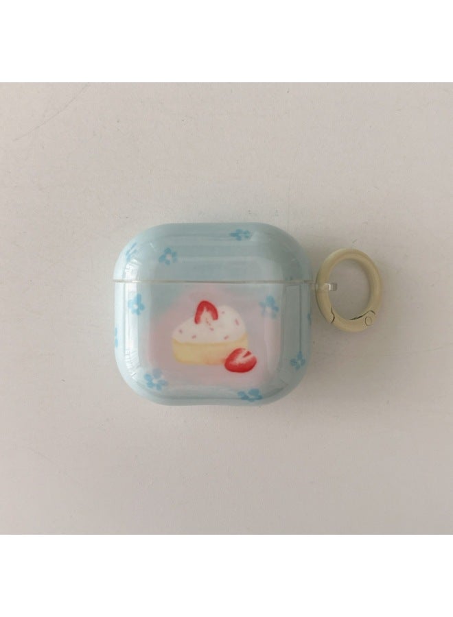Strawberry Dessert IMD Earphone Set For Apple Airpods2/3 Generation Cartoon Full Package 4 Generation/PRO2 Protective Cover-Color:Strawberry Dessert-Applicable Models:airpods Pro2  - Image 1