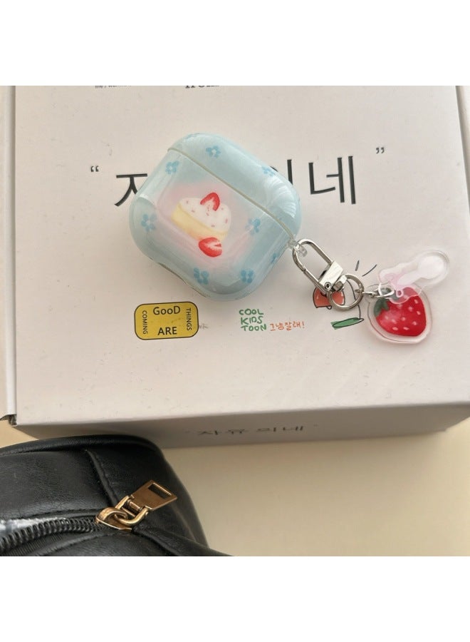 Strawberry Dessert IMD Earphone Set For Apple Airpods2/3 Generation Cartoon Full Package 4 Generation/PRO2 Protective Cover-Color:Strawberry Dessert-Applicable Models:airpods Pro2  - Image 2