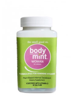 Body Mint Woman | Chlorophyll Deodorizing Supplement For Full Body Feminine Hygiene And Freshness | Aluminum-Free Plant-Based Internal Deodorant | All-Day Protection And Odor Control | 50 Tabs