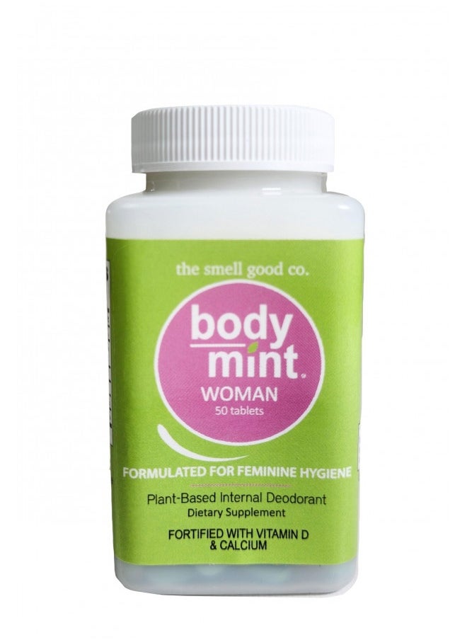 Body Mint - Body Mint Woman | Chlorophyll Deodorizing Supplement For Full Body Feminine Hygiene And Freshness | Aluminum-Free Plant-Based Internal Deodorant | All-Day Protection And Odor Control | 50 Tabs - Image 1